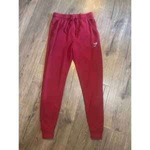 Gymshark Red Joggers Elastic Waistband Tapered Fit